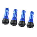 4pcs Blue TR413 Tubeless Clamp-in Tire Valves 11.5mm/0.4'' Rim Hole Car