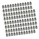 100 Pieces Chrome Plated Plastic Wheel Hex Tire Tyre Valve Stem Caps TPMS