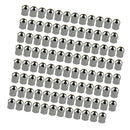 100 Pieces Chrome Plated Plastic Wheel Hex Tire Tyre Valve Stem Caps TPMS