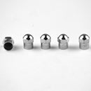 5 Pieces Chrome Plated Plastic Wheel Hex Tire Tyre Valve Stem Caps TPMS SAFE