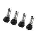 4 Pieces Car Truck 20008 46mm Length Straight Metal Tubeless Tire Valve Stem Kits Chrome