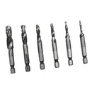 6 Pieces M3 M4 M5 M6 M8 M10 HSS Tap Drill Bit Assortment