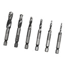 6 Pieces M3 M4 M5 M6 M8 M10 HSS Tap Drill Bit Assortment