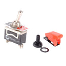 Car Dash Light Flick Toggle Switch On Off SPST With Knob Cover Missile Cover