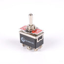 DPDT 6 Terminals On Off On Toggle Switch With Waterproof Cover for Auto Car