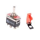 DPDT 6 Terminals On Off On Toggle Switch With Waterproof Cover for Auto Car