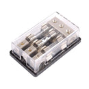 3-Way 3X AGU In-Line Fuse Holder Distribution Block Car Stereo Audio 60A