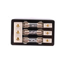 3-Way 3X AGU In-Line Fuse Holder Distribution Block Car Stereo Audio 60A
