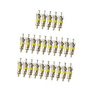 25 Pieces Car TPMS Tire Valve Stem Core Kit Yellow Band