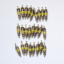 25 Pieces Car TPMS Tire Valve Stem Core Kit Yellow Band