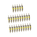 25 Pieces Car TPMS Tire Valve Stem Core Kit Yellow Band