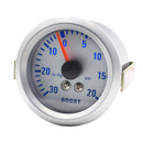 52mm Analog Turbo Boost Pressure Gauge Meter 20PSI Silver