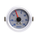 52mm Analog Turbo Boost Pressure Gauge Meter 20PSI Silver
