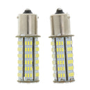 2 Pieces 12V BA15S 3014 SMD White 6000-7000K LED Bulb Car Signal Light