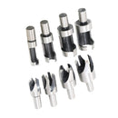 1 Set of 8 Pieces Wood Plug Cutter Straight/Tapered Claw Type Drill Bit Sets