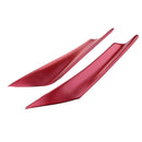 4pcs Red Car Front Bumper Lip Splitter Spoiler Plastic Easy Installation