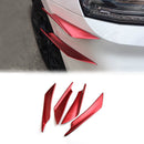 4pcs Red Car Front Bumper Lip Splitter Spoiler Plastic Easy Installation