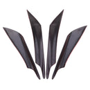 4pcs Red Car Front Bumper Lip Splitter Spoiler Plastic Easy Installation