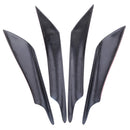 4 Pieces Car Universal Front Bumper Spoiler Lip Splitter Fins Black