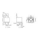 Set Of 3 ZT616 24V A S 80A Car Truck Relay Socket Harness Kit 4Pin 4P 4 Wire High Performance