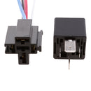 Set Of 3 ZT616 24V A S 80A Car Truck Relay Socket Harness Kit 4Pin 4P 4 Wire High Performance