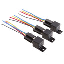 3 Sets 24V 80A Car Automotive 5 Pin SPST Relays and 5 Wires Harness Sockets