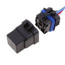 3 Sets 24V 40A Car Automotive 4 Pin SPST Relays and 4 Wires Harness Sockets