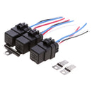 3 Sets 24V 40A Car Automotive 4 Pin SPST Relays and 4 Wires Harness Sockets