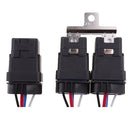 3 Sets 24V 40A Car Automotive 4 Pin SPST Relays and 4 Wires Harness Sockets