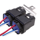 3 Sets 24V 40A Car Automotive 4 Pin SPST Relays and 4 Wires Harness Sockets