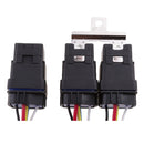 3 Sets of 24V SPDT 5 Pin Car Boat Relay with 5 Wires & Harness Socket 40 Amp
