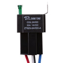 5 Pieces 24V 30A 4 Pin SPST Relay With Socket Harness Automotive Electronic