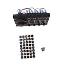4 Gang LED Waterproof Toggle Switch Panel w/ 5 Breaker Voltmeter Boat/Marine