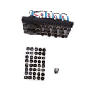 4 Gang LED Waterproof Toggle Switch Panel w/ 5 Breaker Voltmeter Boat/Marine