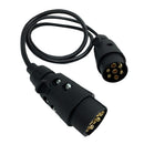 Car Caravan Tow 12V 7Pin Trailer Plug Socket Connector with 92CM Cable EU