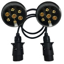 Car Caravan Tow 12V 7Pin Trailer Plug Socket Connector with 92CM Cable EU