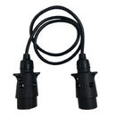 Car Caravan Tow 12V 7Pin Trailer Plug Socket Connector with 92CM Cable EU