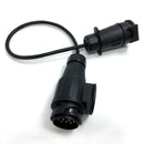 Waterproof Towbar Towing Plug Socket 7Pin to 13Pin Trailer Truck Electric EU