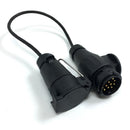 Waterproof Towbar Towing Plug Socket 7Pin to 13Pin Trailer Truck Electric EU