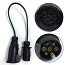12V 7P To 13Pin Car Caravan Towbar Towing Trailer Plug Socket Connector EU