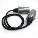 Car Trailer Truck 7Pin to 7Pin Plug Adapter Converter Tow Bar Socket Silver