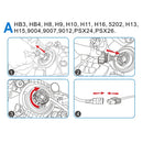 2X Car Headlight Bulbs Head Lamps 50W 6800LM Conversion Kit H7 High Quality