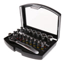 28 Pieces Multi-functional Mini Ratchet Wrench Socket Bit Set Repair Tools