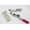 38 Pieces Car Home 1-10NM 1/4'' Torque Wrench Ratchet Spanner Repair Tool Set
