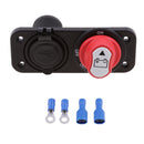 Car 50A Battery Disconnect Rotary Isolator Switch and Dual 5V 3.1A USB Ports