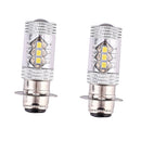 1 Pair High Power H6 80W 2828 16LED Headlight Kit 6500K HID White Motorcycle Bulbs Lamp