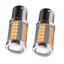 2 Pieces Amber BA15S 1156 5630 33SMD LED Turn Signal Backup Stop Lights 6500K