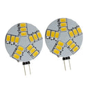 1 Pair G4 5630 2800-3400K 15LED Spot Light Lamp Spot Light Lamps for Car Home