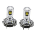 2pcs White H7 Universal Car Headlight DRL Fog Lamp LED Bulb Replacement