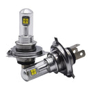 2pcs White 6000K H4 Universal Car Headlight Fog Lamp LED Bulb Replacement